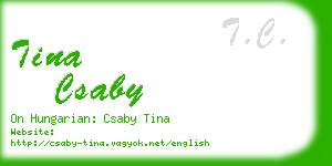 tina csaby business card